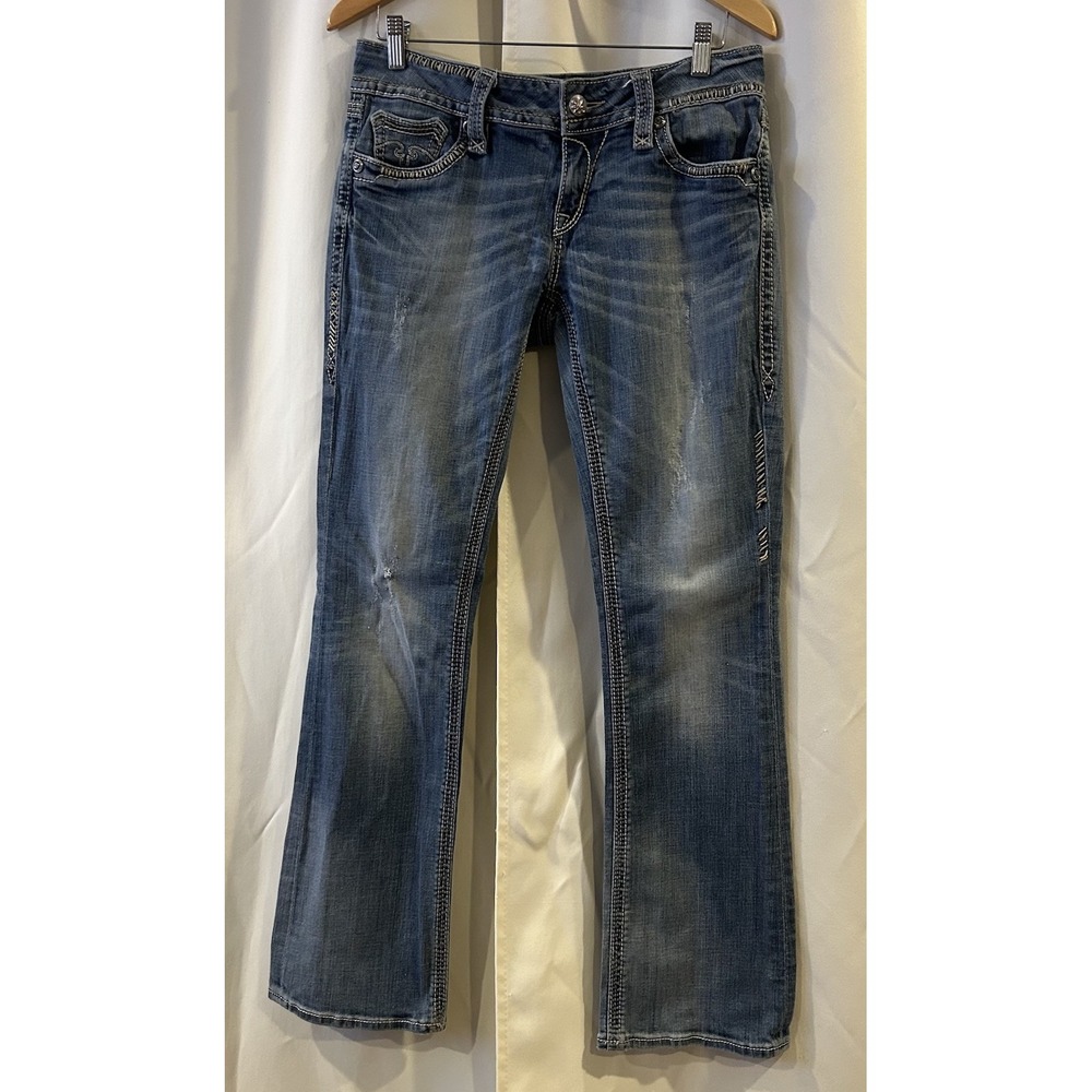 Rock Revival Blake Easy Boot Stretch Denim‎ Blue Jeans Women's Size 29
